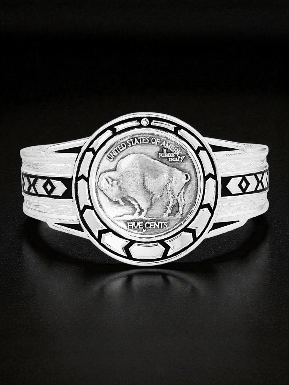 Montana Silversmiths Bracelet Buffalo Plains Nickel Cuff Retail $95 -‎ NEW!